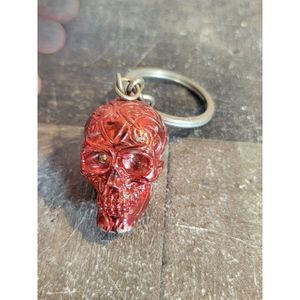 Red Skull Face Halloween AS IS keychain figure accessory